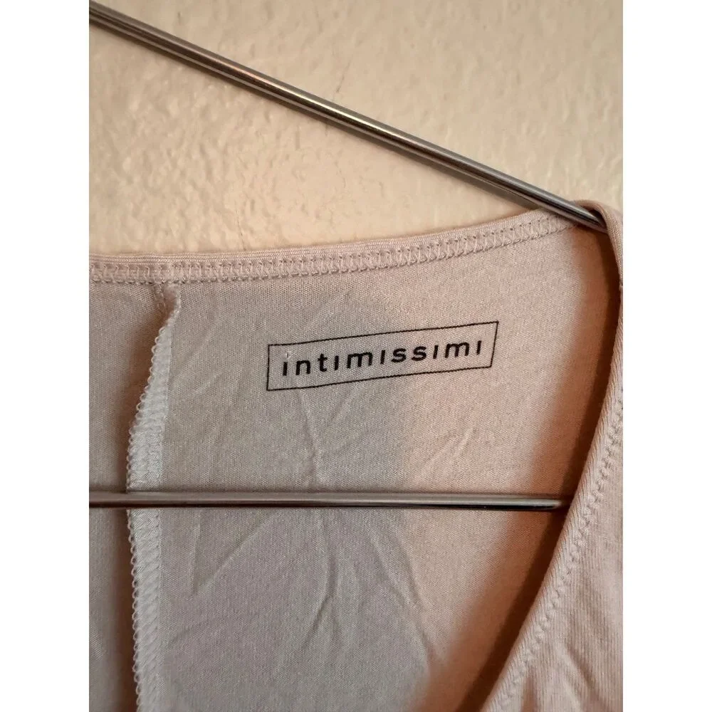 Intimissimi Sleeveless Top Womens Small Pink Draped Cowl Neck Asymmetric Tunic